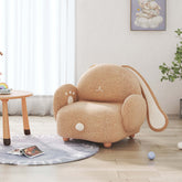 Cocochairs Cartoon Bunny Kids Couch – Cozy Teddy Fleece Sofa Chair